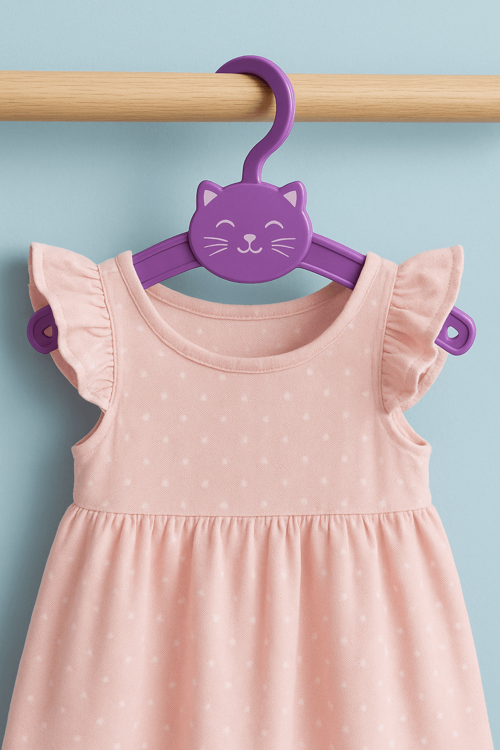Çocuk Elbise Askısı Kedi Desenli 4lü Çocuk Elbise Askısı Kedi Desenli 4lü - Görsel 2