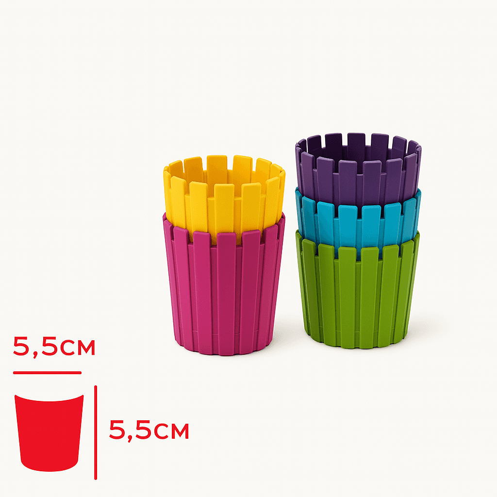 Vovikon 5 Adet Kaktüs Saksısı Akasya 5,5 CM Saksı Vovikon 5 Adet Kaktüs Saksısı Akasya 5,5 CM Saksı