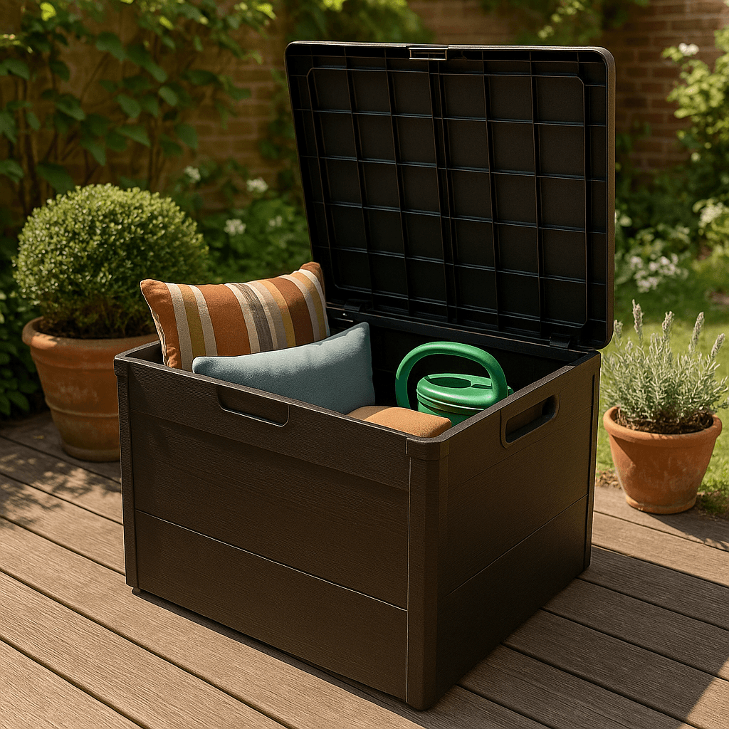 Siyah 120 Litre Bahçe Depolama Sandığı Bahçe Balkon Düzenleme Dolabı Siyah 120 Litre Bahçe Depolama Sandığı Bahçe Balkon Düzenleme Dolabı