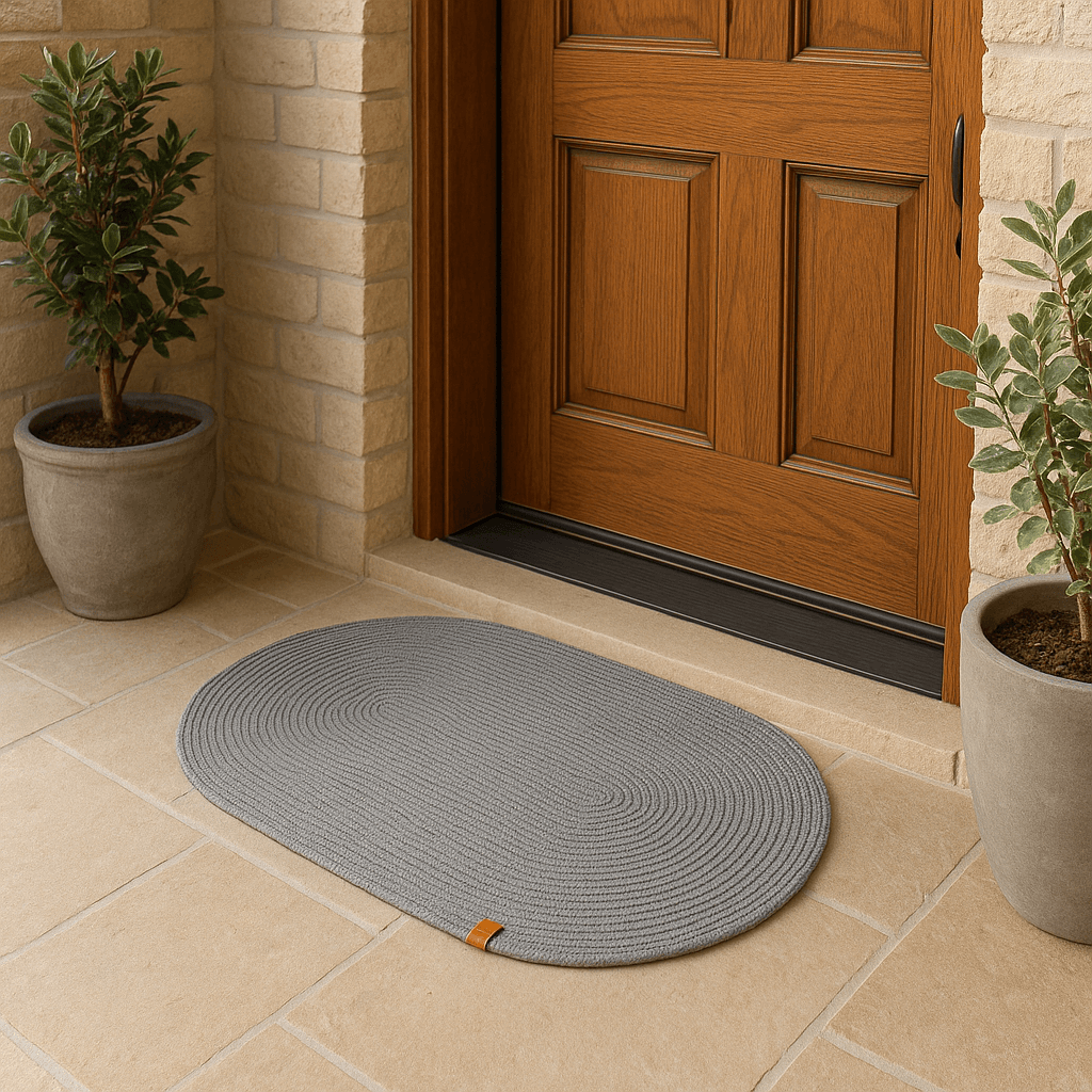 Kaydırmaz Elips Antrasit Kapı Önü Paspası 50x80 cm Kaydırmaz Elips Antrasit Kapı Önü Paspası 50x80 cm - Görsel 2