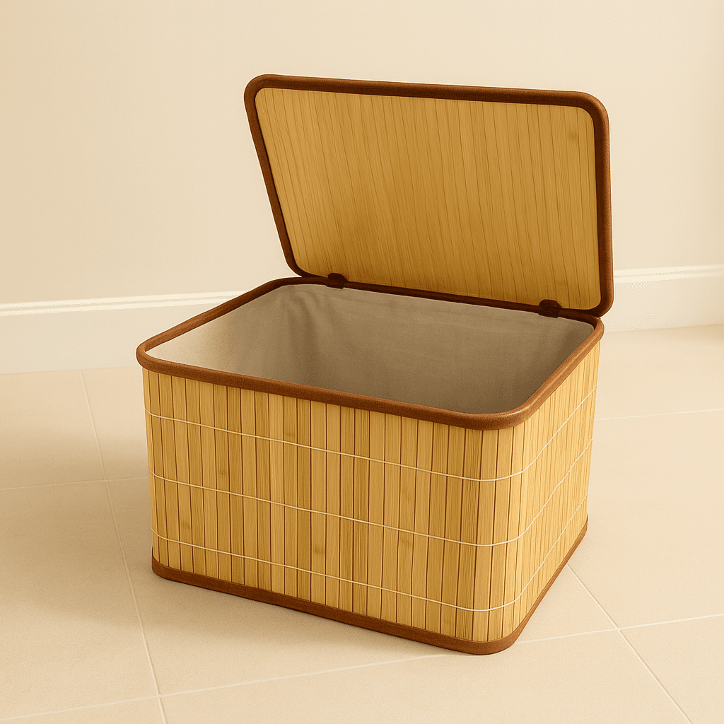 Katlanır Kapaklı Bambu Sepet 33*24*20 cm Katlanır Kapaklı Bambu Sepet 33*24*20 cm - Görsel 3