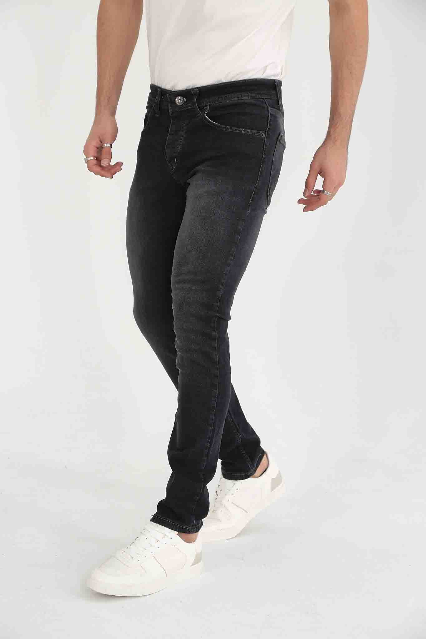 DVision Taşlanmış Siyah Kot Pantolon Slim DVision Taşlanmış Siyah Kot Pantolon Slim - Görsel 2