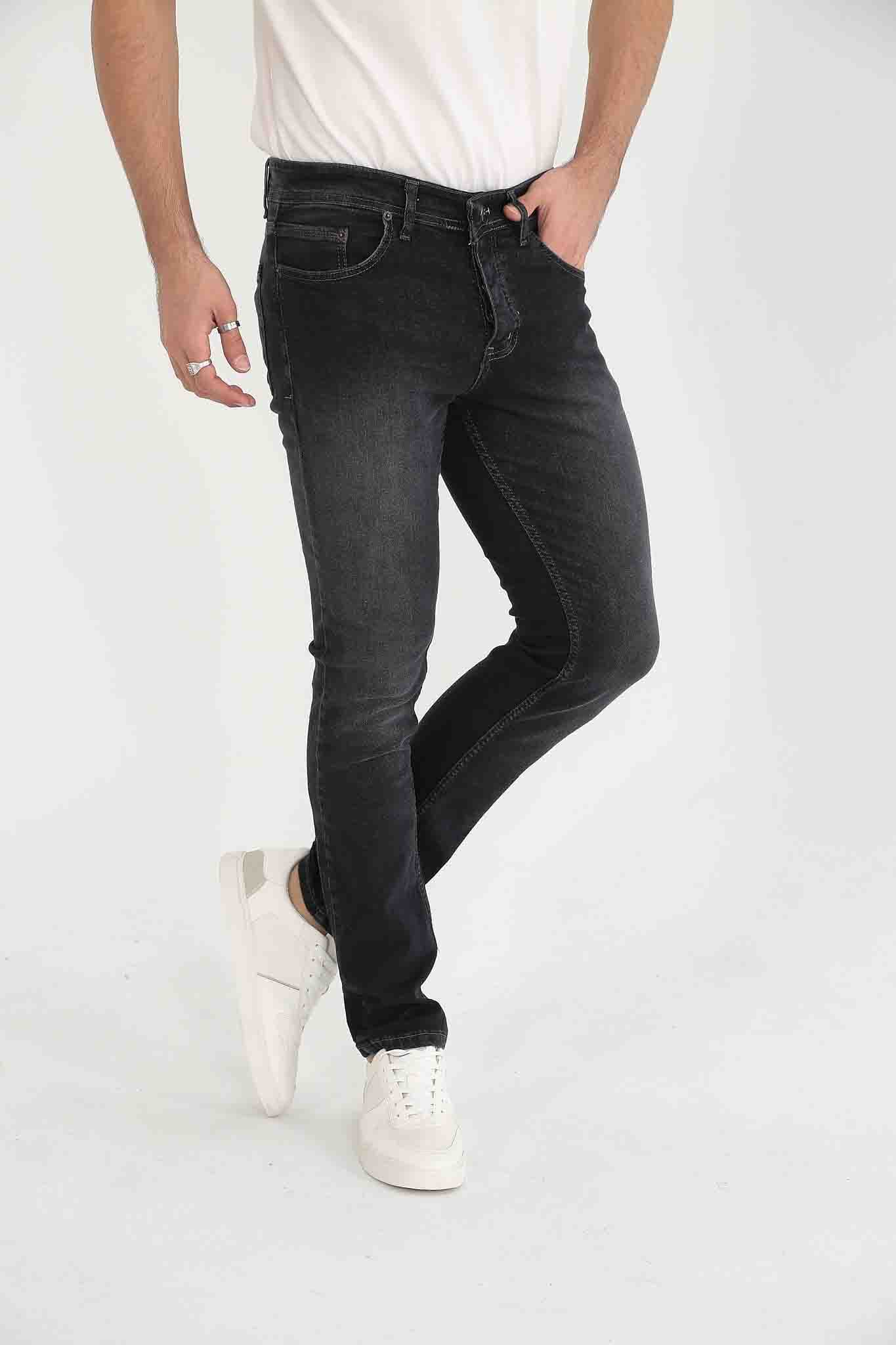 DVision Taşlanmış Siyah Kot Pantolon Slim DVision Taşlanmış Siyah Kot Pantolon Slim - Görsel 3