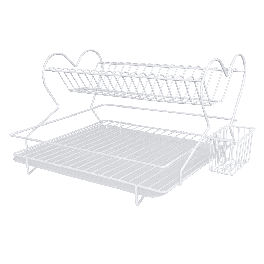 Vovikon Beyaz Çift Katlı Büyük Boy Tabaklık Bulaşık Sepeti Vovikon Beyaz Çift Katlı Büyük Boy Tabaklık Bulaşık Sepeti - Görsel 3