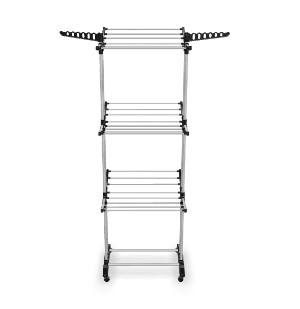 Tekerlekli 3 Katlı Alüminyum Çamaşır Askısı Kurutmalık