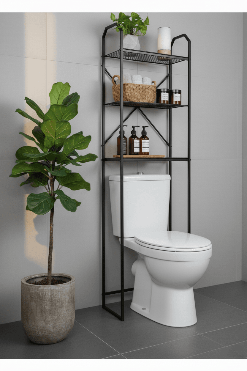 Klozet Üstü Çok Amaçlı Raf Banyo Tuvalet Düzenleyici Klozet Üstü Çok Amaçlı Raf Banyo Tuvalet Düzenleyici - Görsel 1