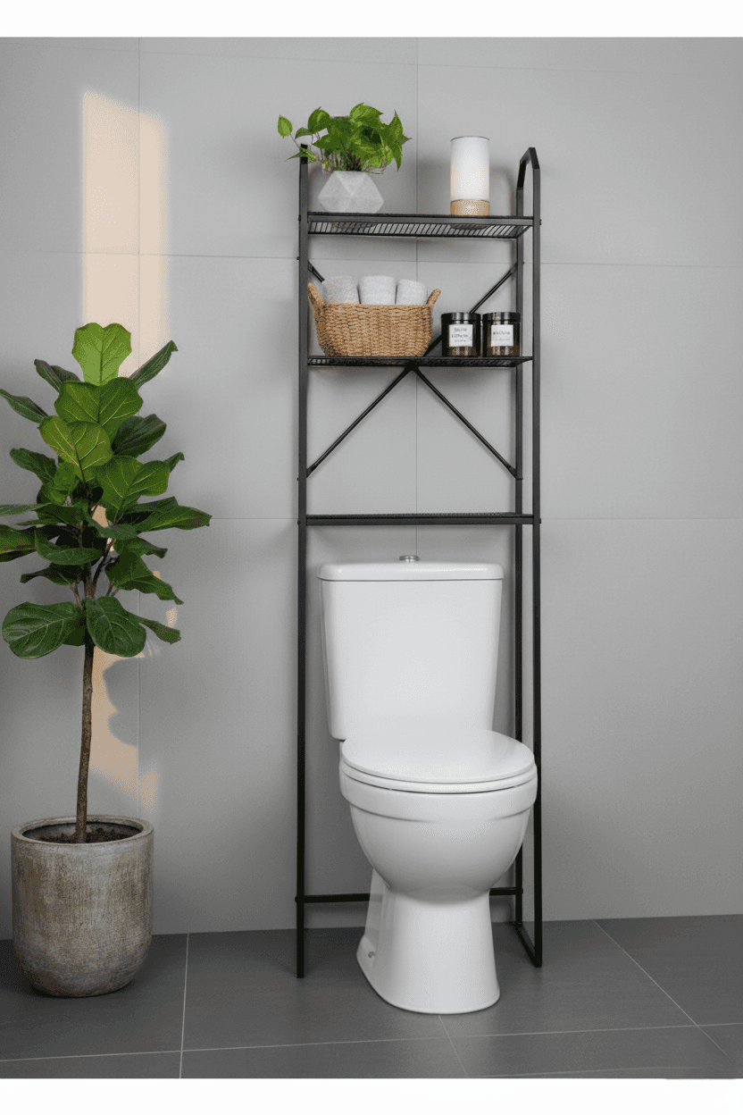 Klozet Üstü Çok Amaçlı Raf Banyo Tuvalet Düzenleyici