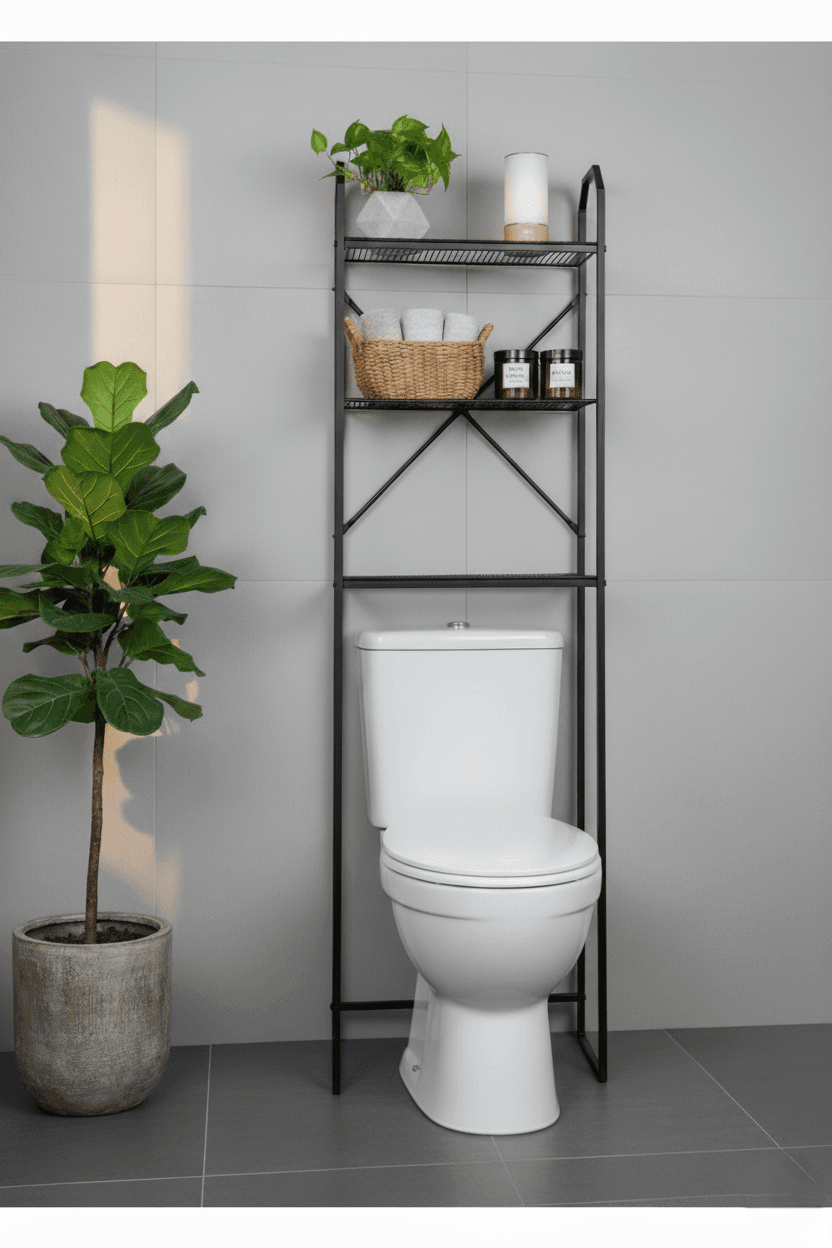 Klozet Üstü Çok Amaçlı Raf Banyo Tuvalet Düzenleyici Klozet Üstü Çok Amaçlı Raf Banyo Tuvalet Düzenleyici - Görsel 2