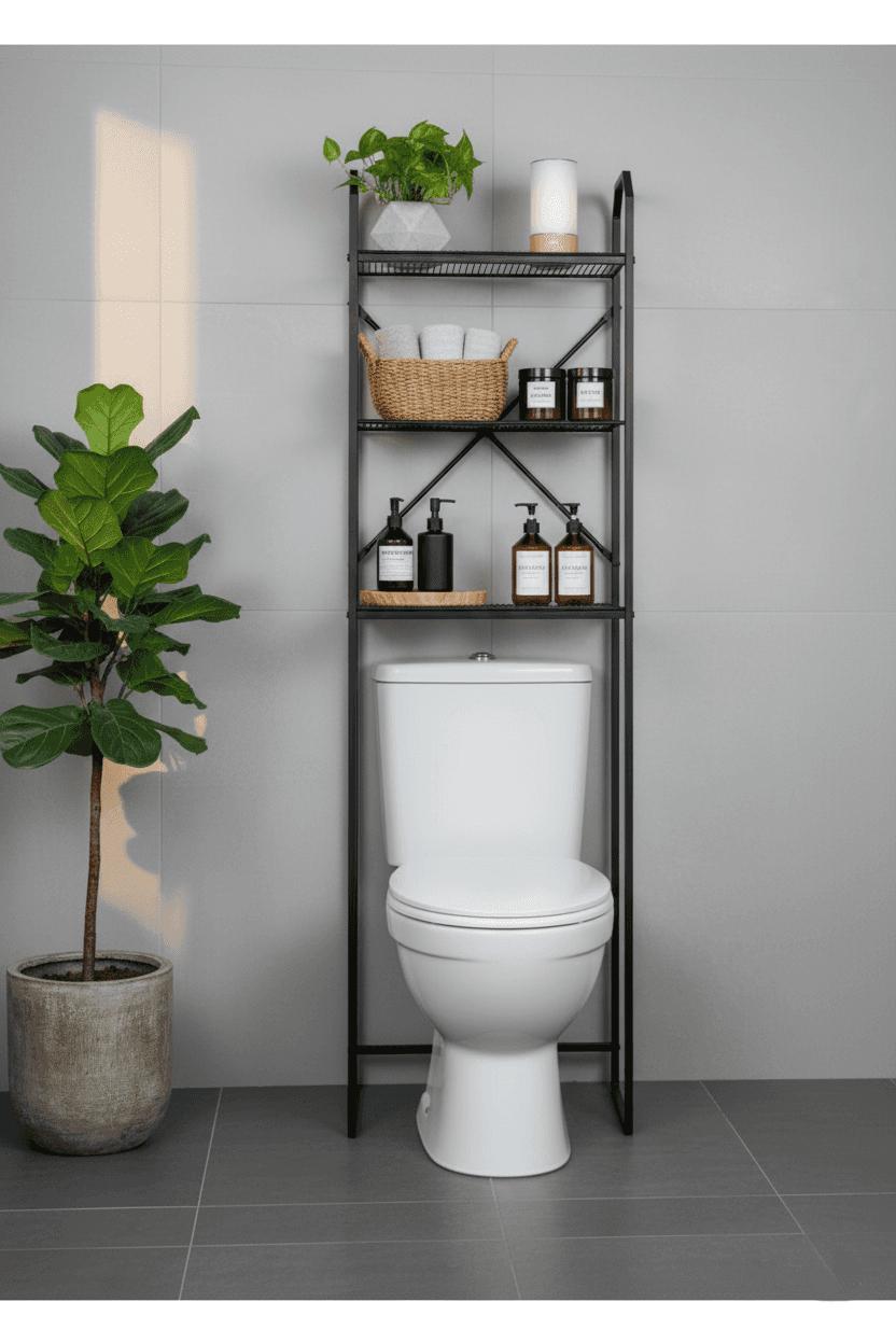 Klozet Üstü Çok Amaçlı Raf Banyo Tuvalet Düzenleyici