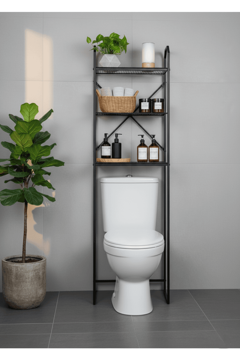 Klozet Üstü Çok Amaçlı Raf Banyo Tuvalet Düzenleyici Klozet Üstü Çok Amaçlı Raf Banyo Tuvalet Düzenleyici - Görsel 3