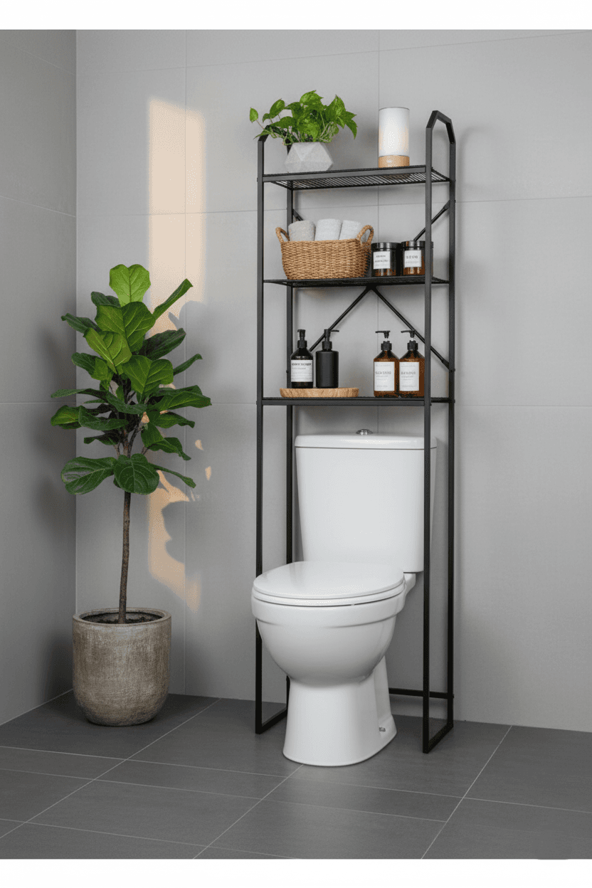 Klozet Üstü Çok Amaçlı Raf Banyo Tuvalet Düzenleyici Klozet Üstü Çok Amaçlı Raf Banyo Tuvalet Düzenleyici - Görsel 4