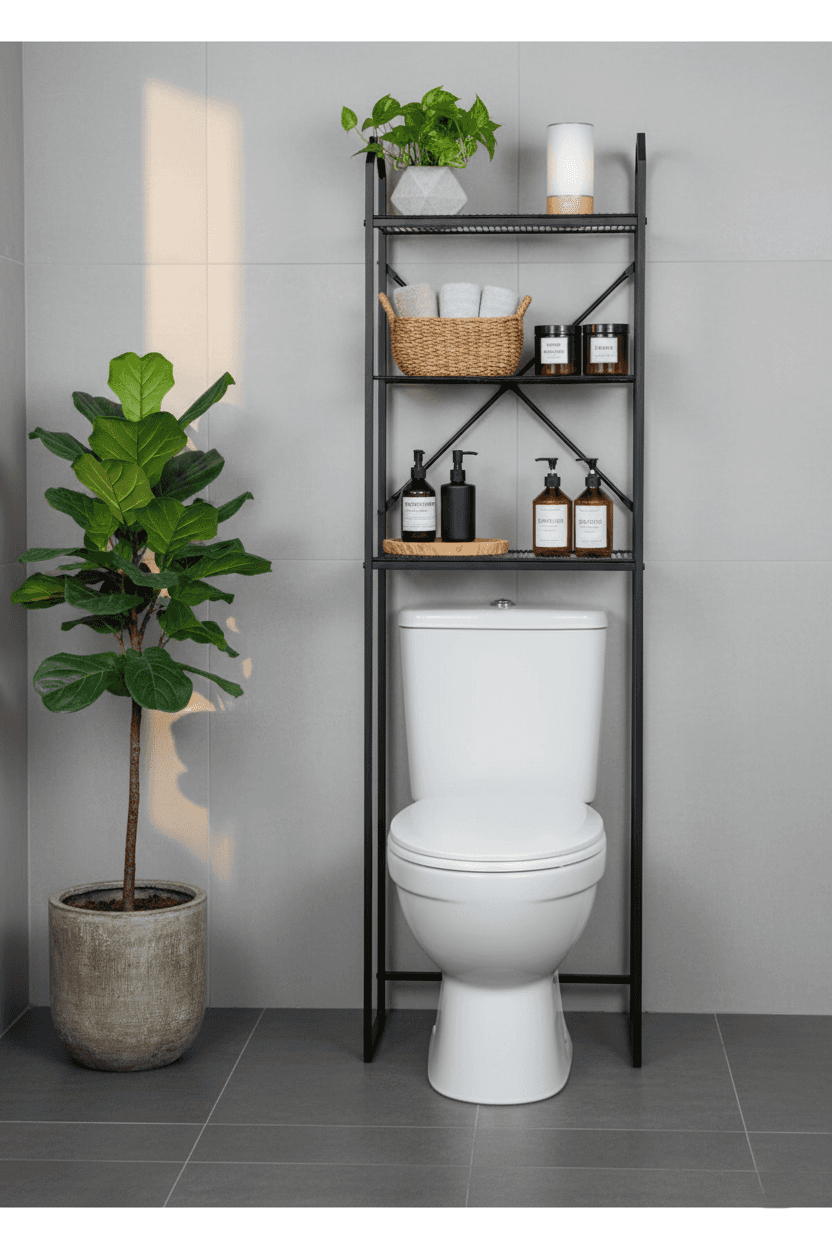 Klozet Üstü Çok Amaçlı Raf Banyo Tuvalet Düzenleyici