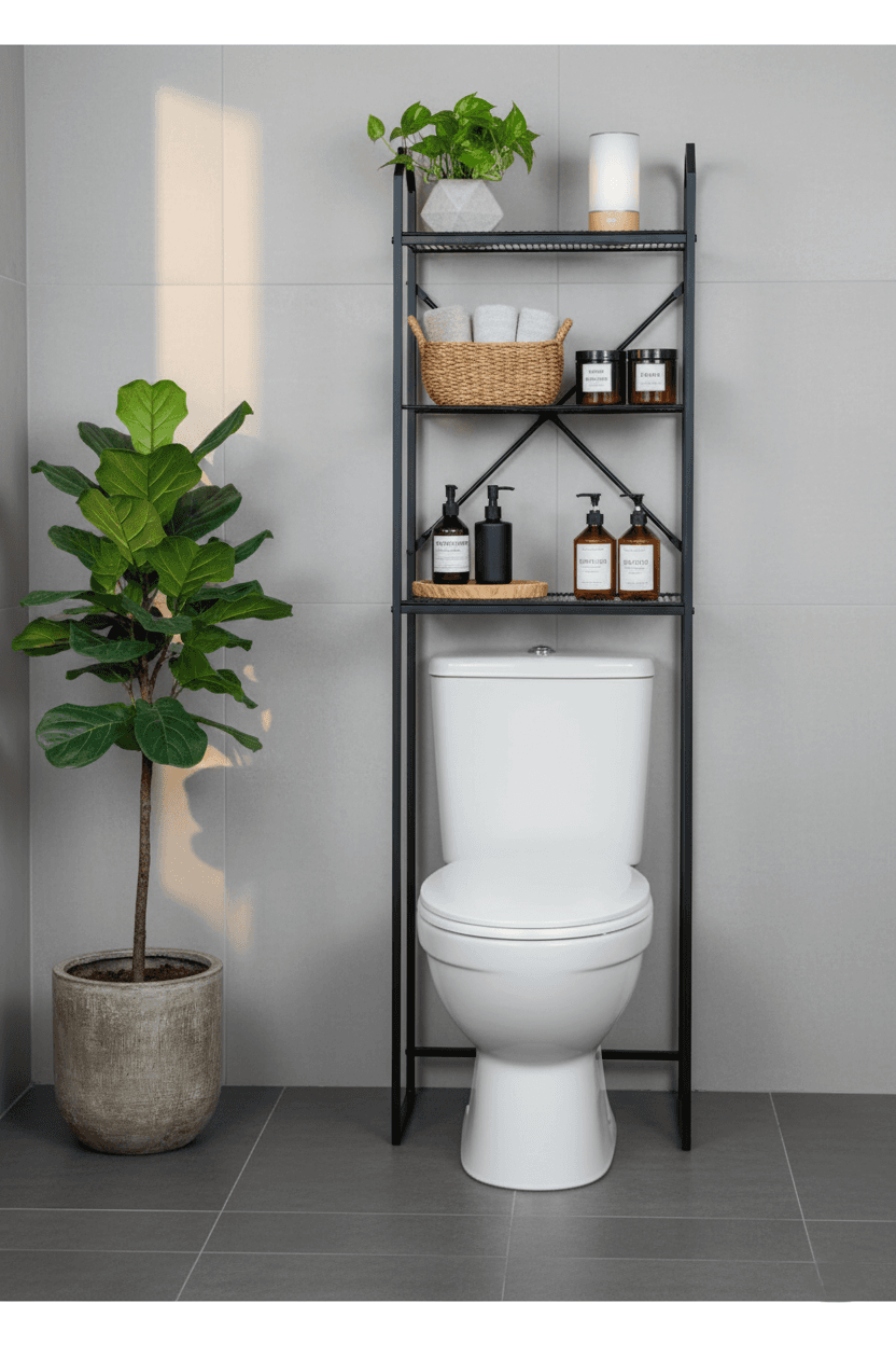 Klozet Üstü Çok Amaçlı Raf Banyo Tuvalet Düzenleyici Klozet Üstü Çok Amaçlı Raf Banyo Tuvalet Düzenleyici - Görsel 5