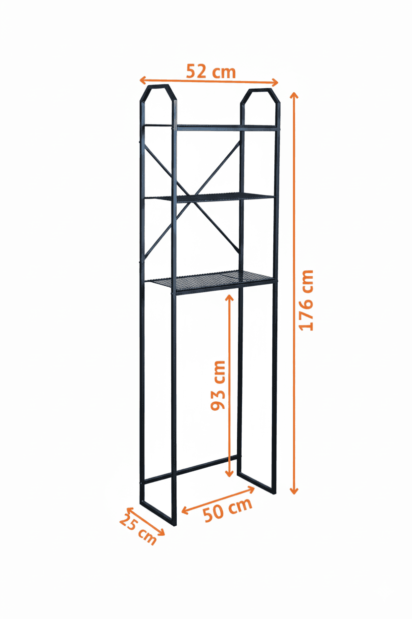 Klozet Üstü Çok Amaçlı Raf Banyo Tuvalet Düzenleyici Klozet Üstü Çok Amaçlı Raf Banyo Tuvalet Düzenleyici - Görsel 7