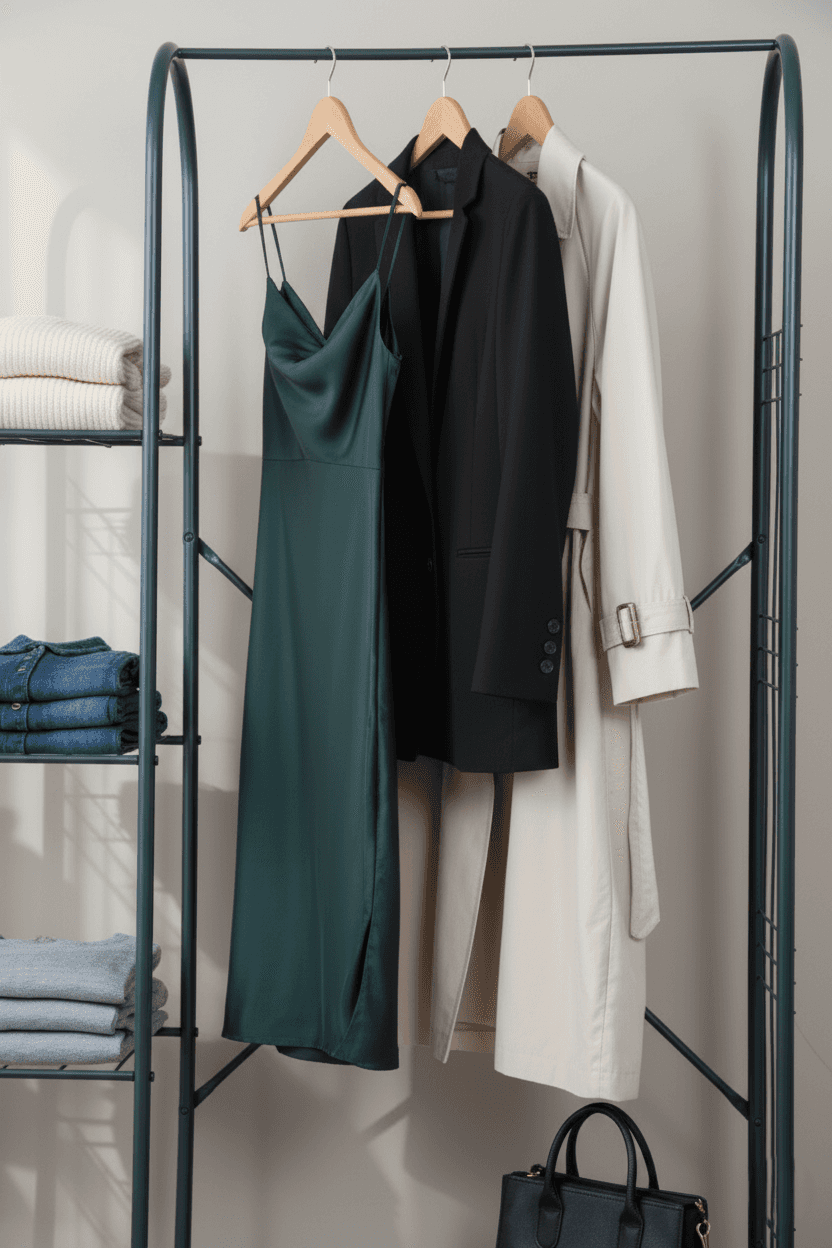 Açık Portmanto 5 Raflı Ayakkabılıklı Elbise Askısı