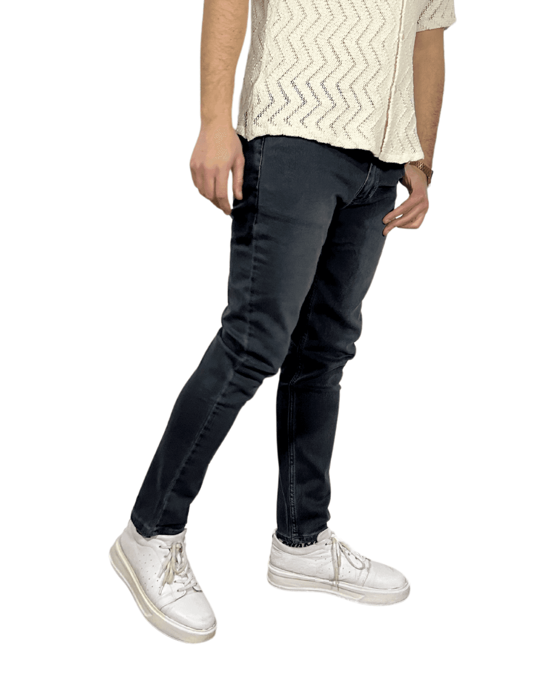 D'Vision Gri Armürlü Örme Slim Fit Erkek Jean S-2220 D'Vision Gri Armürlü Örme Slim Fit Erkek Jean S-2220 - Görsel 2