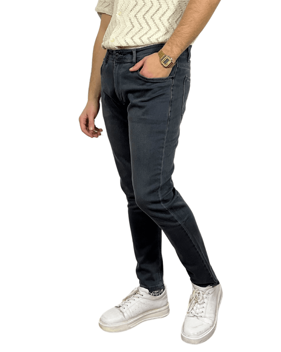 D'Vision Gri Armürlü Örme Slim Fit Erkek Jean S-2220 D'Vision Gri Armürlü Örme Slim Fit Erkek Jean S-2220 - Görsel 3