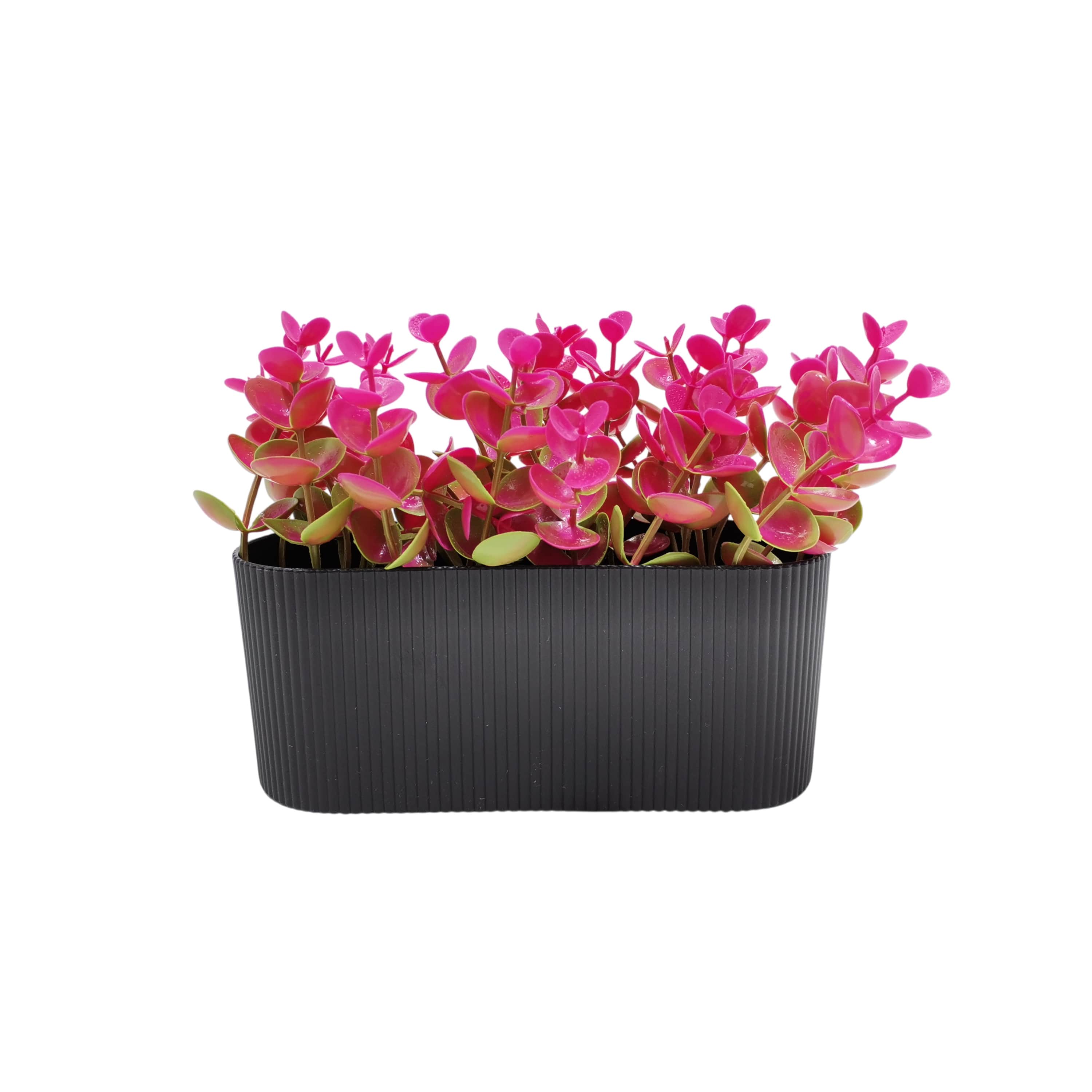 Yapay Okaliptus Bitki Çizgili Saksı