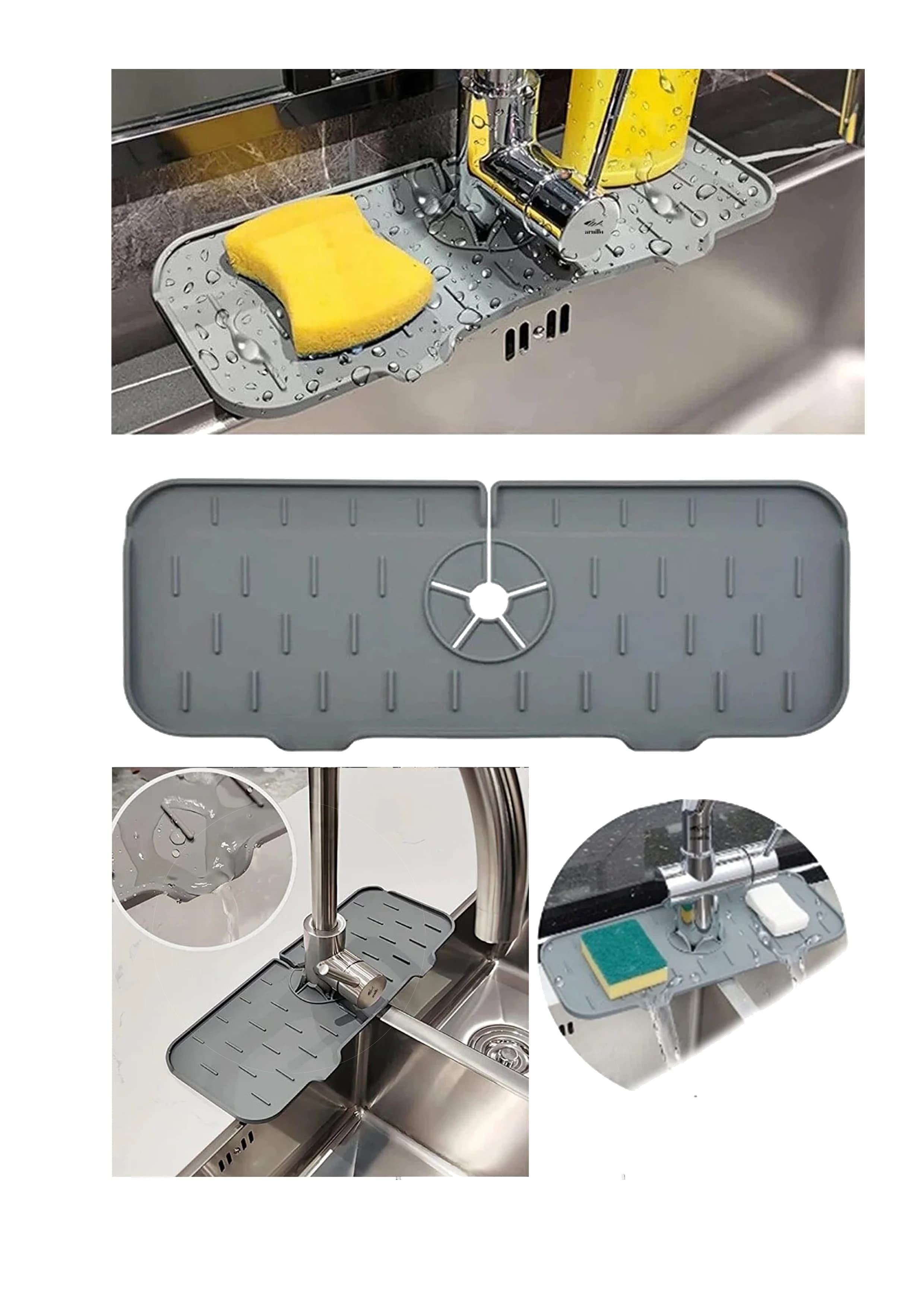 Arnillo Lavabo Üstü Silikon Musluk Matı 1038 Arnillo Lavabo Üstü Silikon Musluk Matı 1038 - Görsel 2