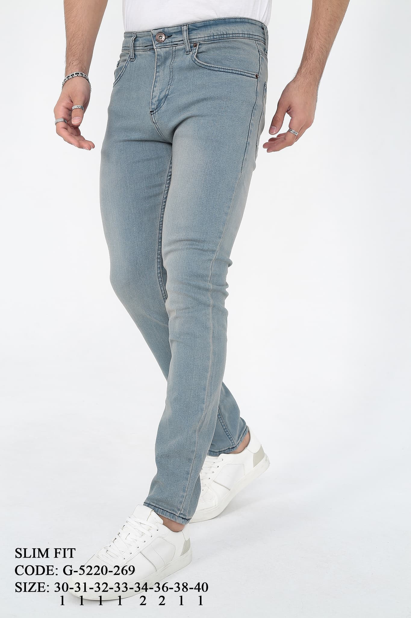 DVision Açık Mavi Erkek Kot Pantolon Slim DVision Açık Mavi Erkek Kot Pantolon Slim - Görsel 2