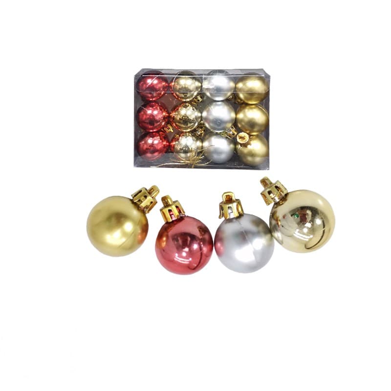Yılbaşı Ağaç Süsü 12li Top 3cm Asorti Yılbaşı Ağaç Süsü 12li Top 3cm Asorti - Görsel 1