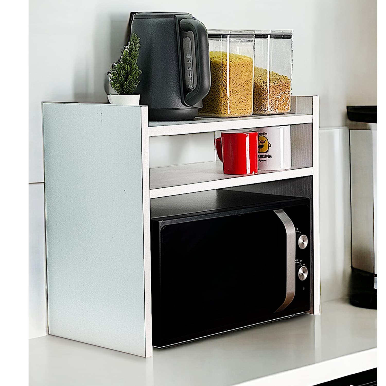 Tezgahüstü Beyaz Mutfak Rafı Fırın Dolabı Mutfak Bangosu 5508 Tezgahüstü Beyaz Mutfak Rafı Fırın Dolabı Mutfak Bangosu 5508 - Görsel 1