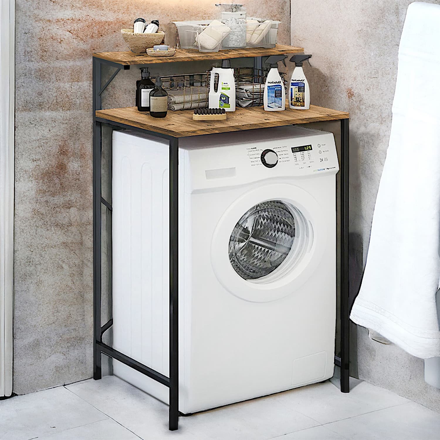 Banyo Rafı Çamaşır Makine Üstü Raflı Dolap 3033 Banyo Rafı Çamaşır Makine Üstü Raflı Dolap 3033 - Görsel 1