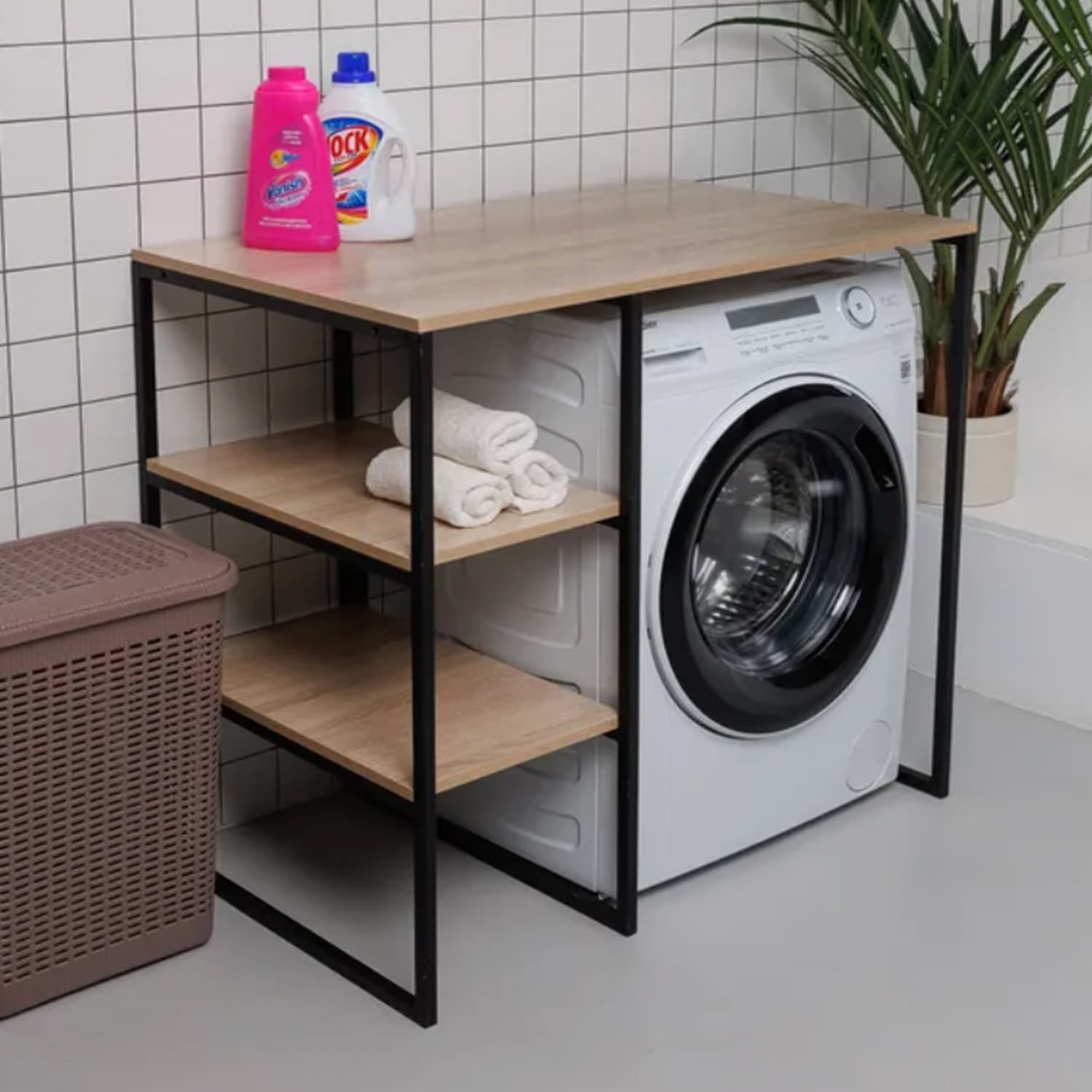 Banyo Rafı Çamaşır Makine Üstü Raflı Çok Amaçlı Dolap 3032 Banyo Rafı Çamaşır Makine Üstü Raflı Çok Amaçlı Dolap 3032 - Görsel 1