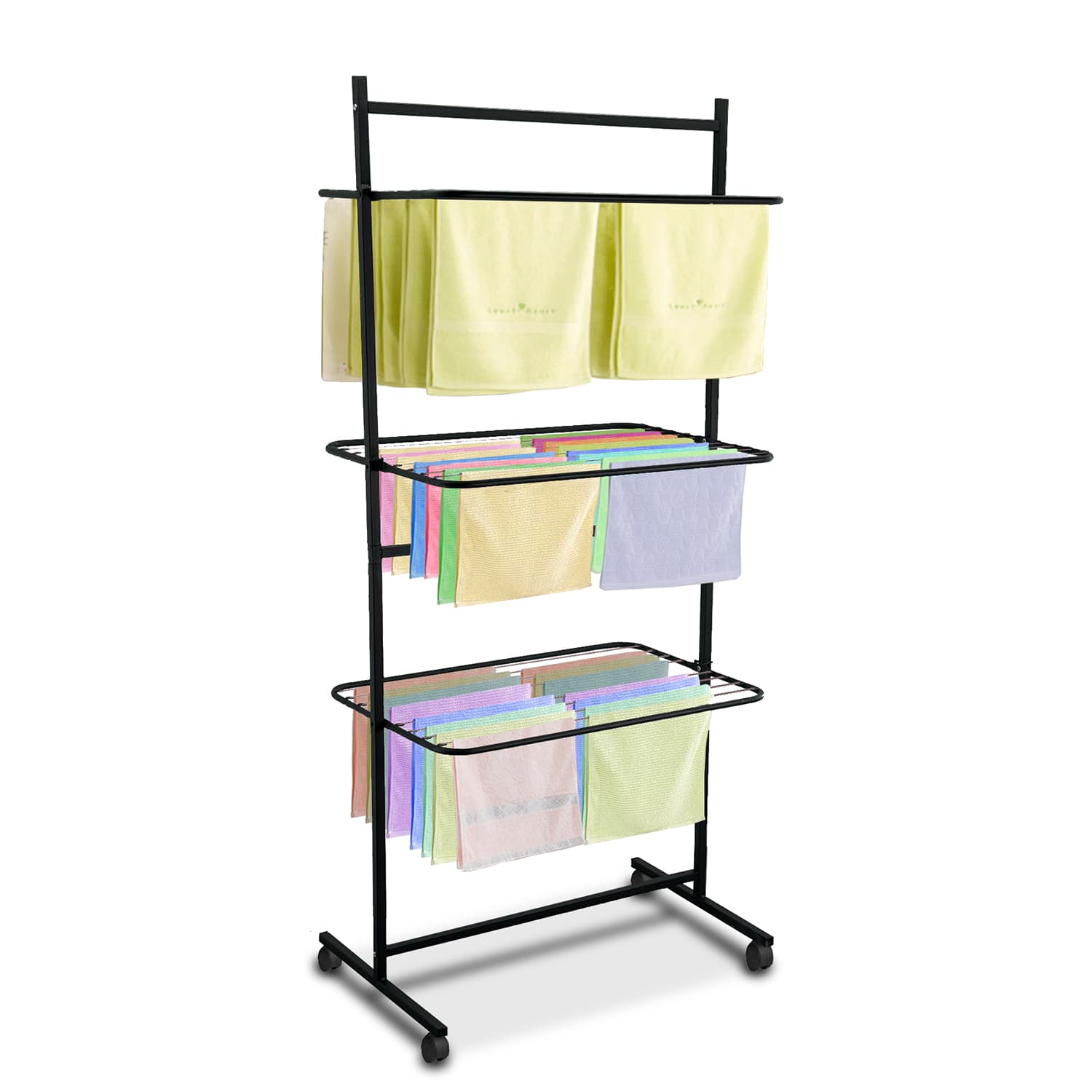 Tekerlekli Metal Çamaşır Kurutma Elbise Askısı 6083 Tekerlekli Metal Çamaşır Kurutma Elbise Askısı 6083