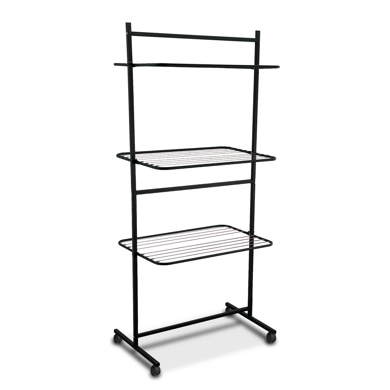 Tekerlekli Metal Çamaşır Kurutma Elbise Askısı 6083