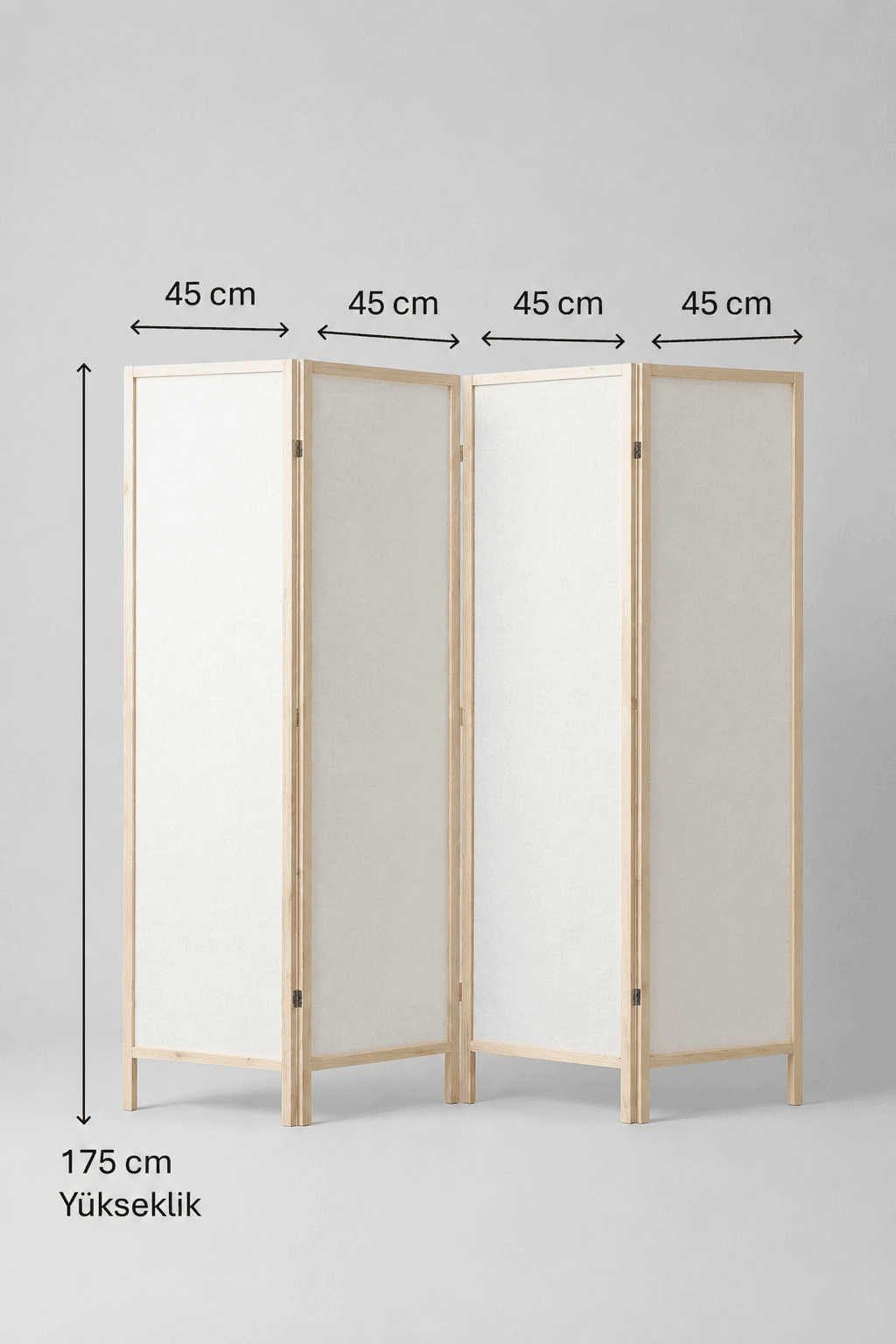 Ahşap 4 Kanat Beyaz MDF Katlanır Oda Ayırıcı Paravan Seperatör Ahşap 4 Kanat Beyaz MDF Katlanır Oda Ayırıcı Paravan Seperatör - Görsel 6