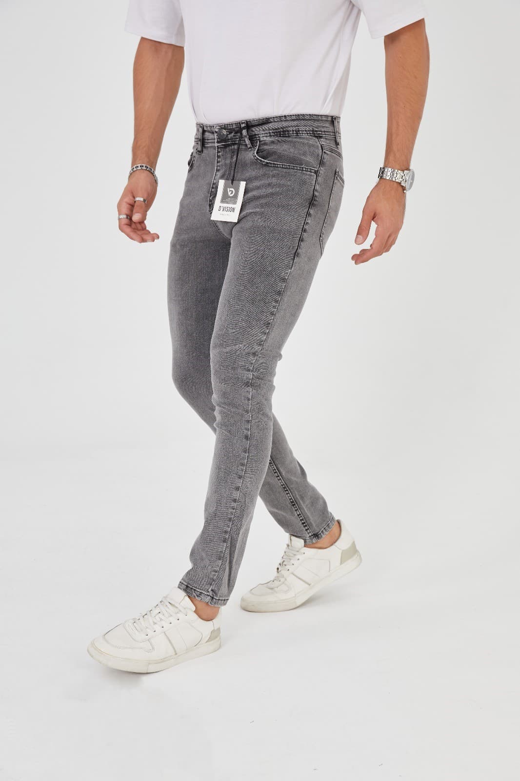 D'Vision Füme Gri Siyah Taşlamalı Slim Fit Erkek Jean G5220 D'Vision Füme Gri Siyah Taşlamalı Slim Fit Erkek Jean G5220 - Görsel 1