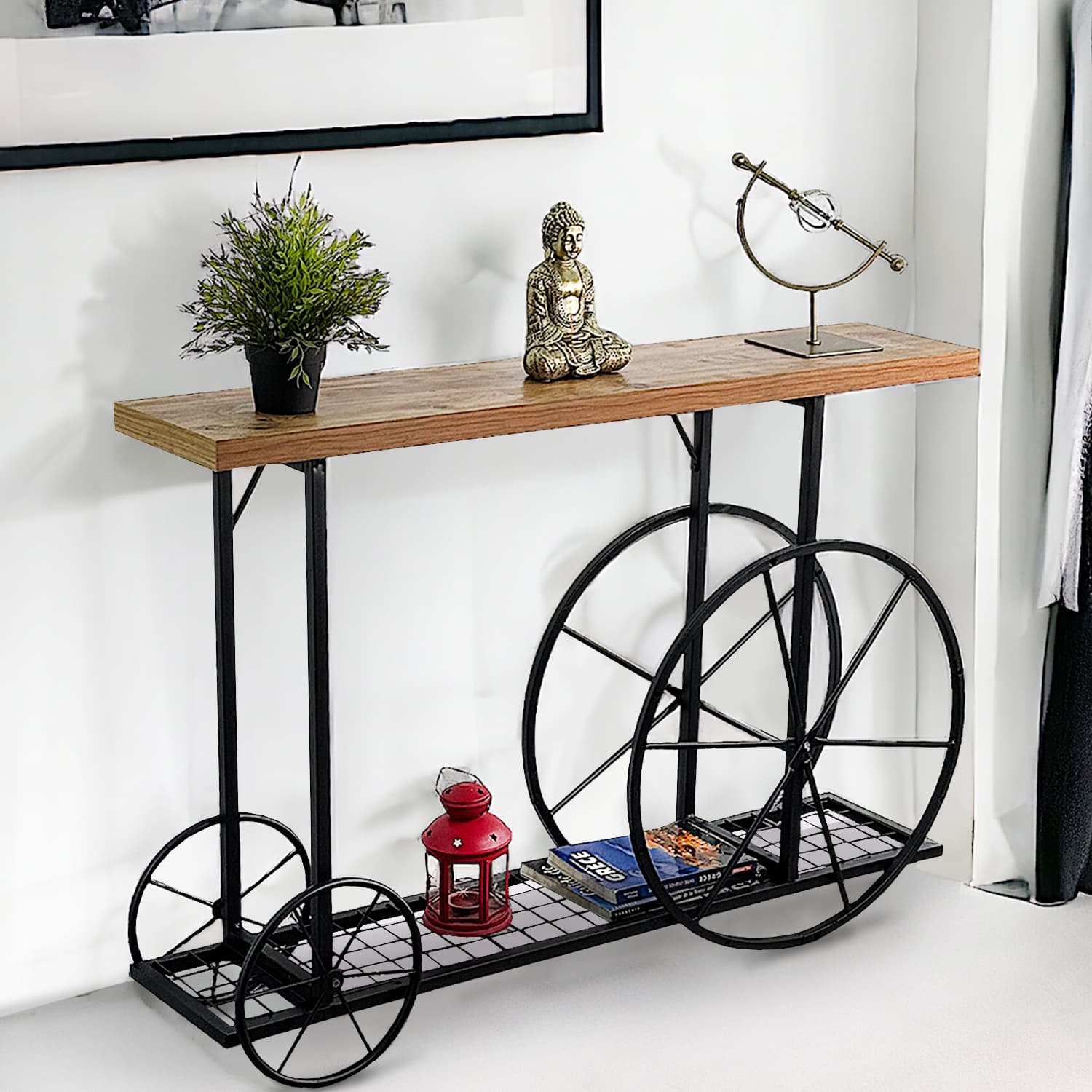 Tekerlekli Dresuar Dekoratif Vitrin Konsol Raf 5039 Tekerlekli Dresuar Dekoratif Vitrin Konsol Raf 5039 - Görsel 1