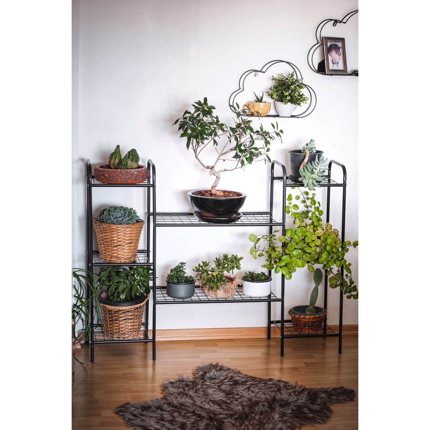 Ayaklı 8 Raflı Metal Saksılık 7002 Ayaklı 8 Raflı Metal Saksılık 7002 - Görsel 1