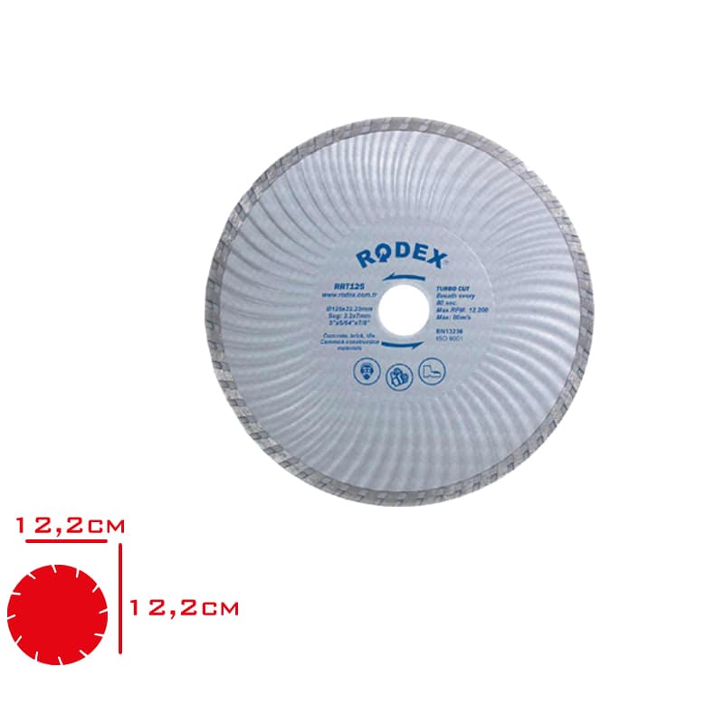 RODEX ELMAS KESME DISKI TURBO DALGALI GOVDE TIP RRT115 RODEX ELMAS KESME DISKI TURBO DALGALI GOVDE TIP RRT115 - Görsel 1