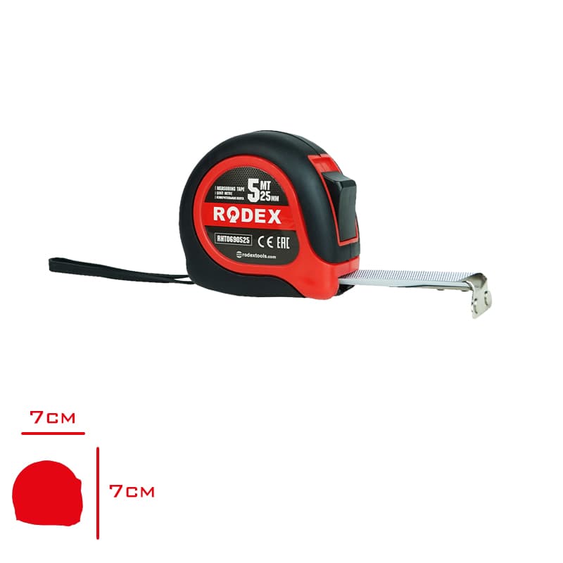 RODEX SERIT METRE MIKNATISLI 5*25 MM RHT0901191525/MTPD0529 RODEX SERIT METRE MIKNATISLI 5*25 MM RHT0901191525/MTPD0529 - Görsel 1