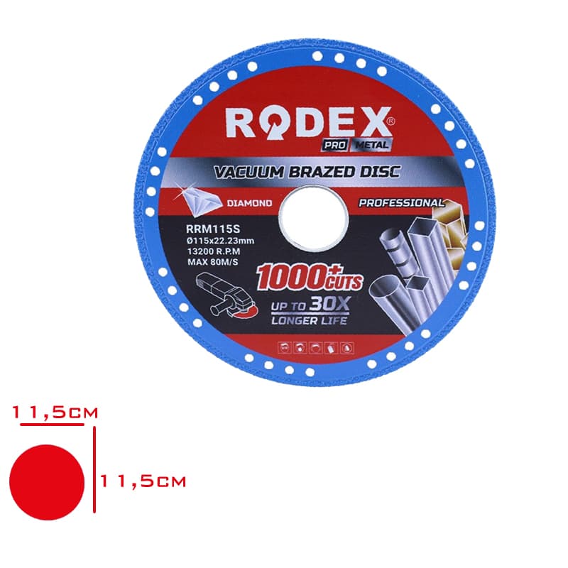 RODEX VAKUM LEHIMLI ELMAS KESME DISKI RRM115S RODEX VAKUM LEHIMLI ELMAS KESME DISKI RRM115S - Görsel 1