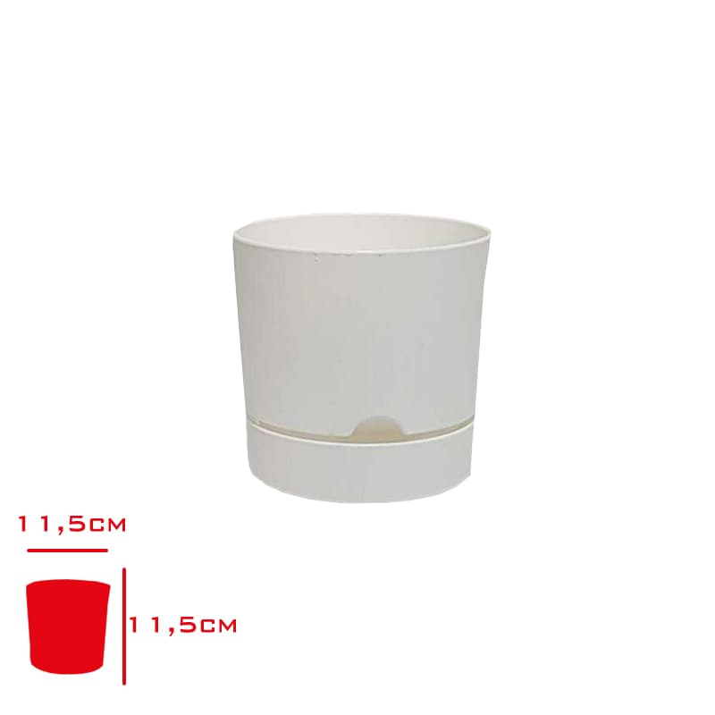 Poliwork Begonya Saksı 12 cm Beyaz Poliwork Begonya Saksı 12 cm Beyaz - Görsel 1