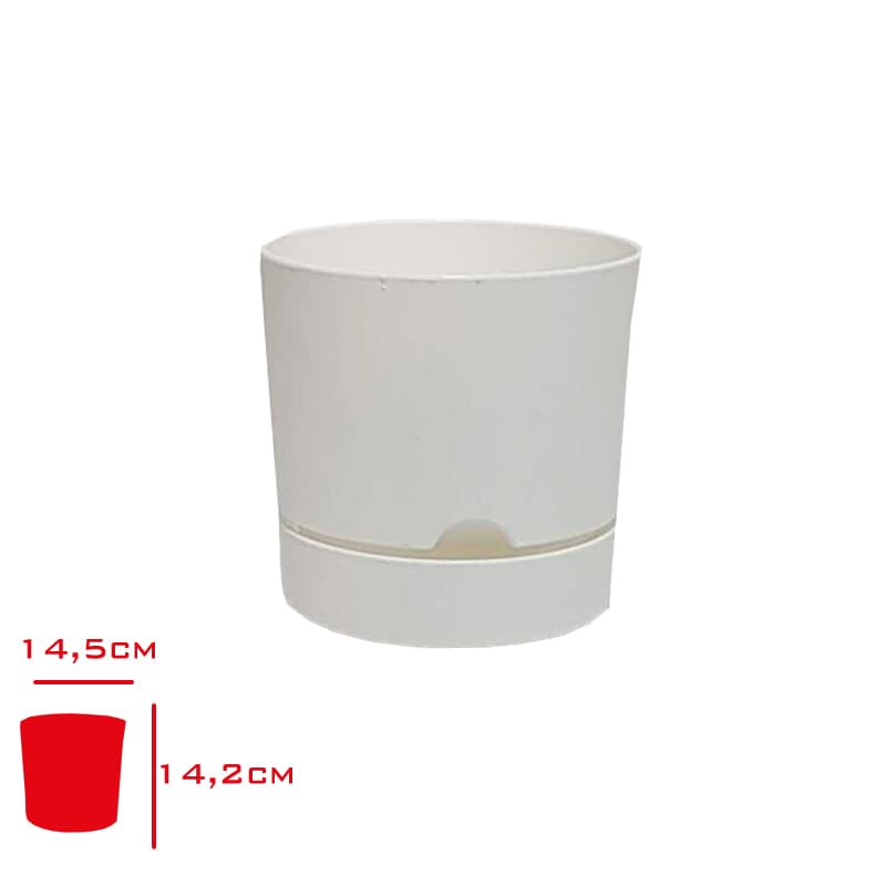 Poliwork Begonya Saksı 15 cm Beyaz Poliwork Begonya Saksı 15 cm Beyaz - Görsel 1