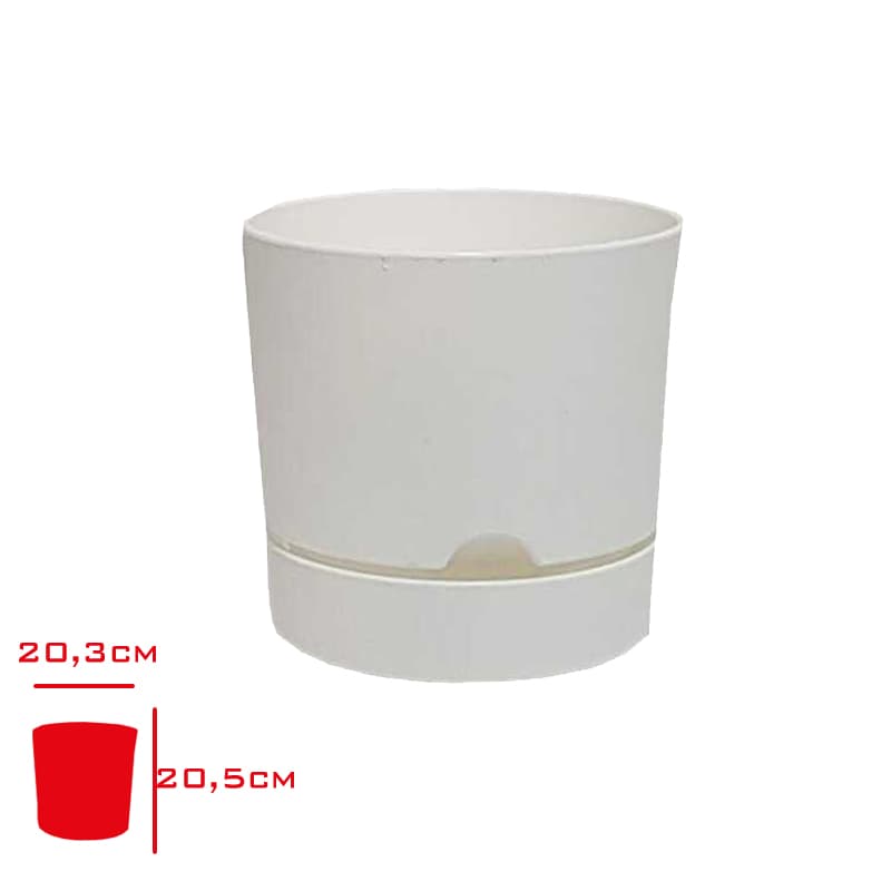 Poliwork Begonya Saksı 21 cm Beyaz Poliwork Begonya Saksı 21 cm Beyaz - Görsel 1