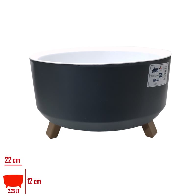 Alya Tripot Saksı No 3 2,25 Lt Alya Tripot Saksı No 3 2,25 Lt - Görsel 1