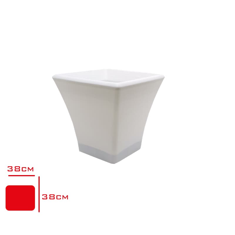 Poliwork Begonvil Kare Saksı 38 cm Beyaz Poliwork Begonvil Kare Saksı 38 cm Beyaz - Görsel 1