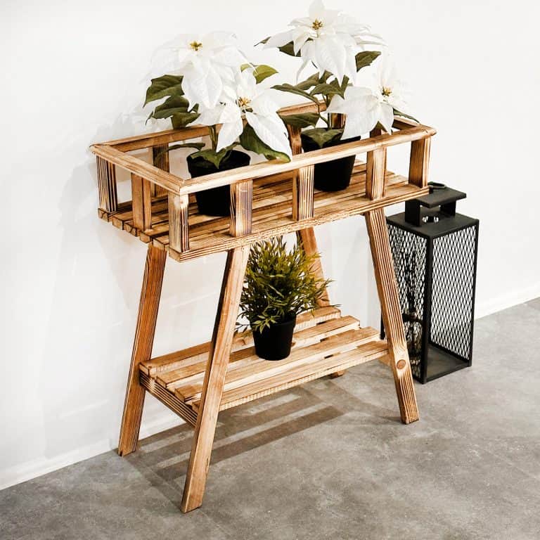 Ahşap Çiçeklik Raf Saksı Standı 2033