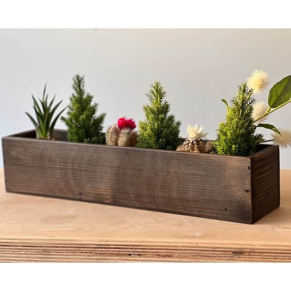 Ahşap Vazo Saksı Sukulent Bitki Saksısı 2056