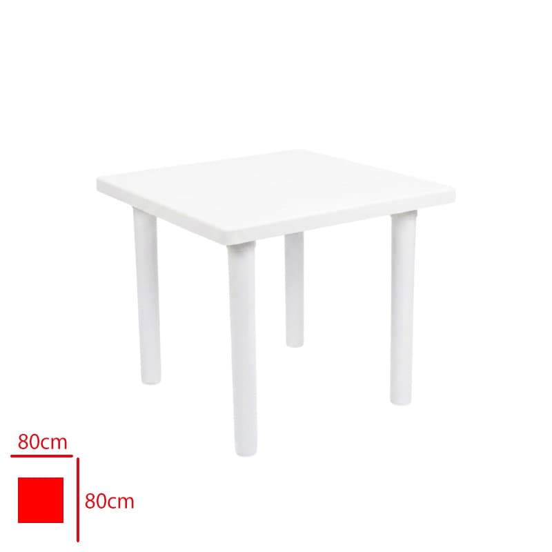 Plastik Ayaklı Masa 80x80 cm Beyaz Plastik Ayaklı Masa 80x80 cm Beyaz - Görsel 1