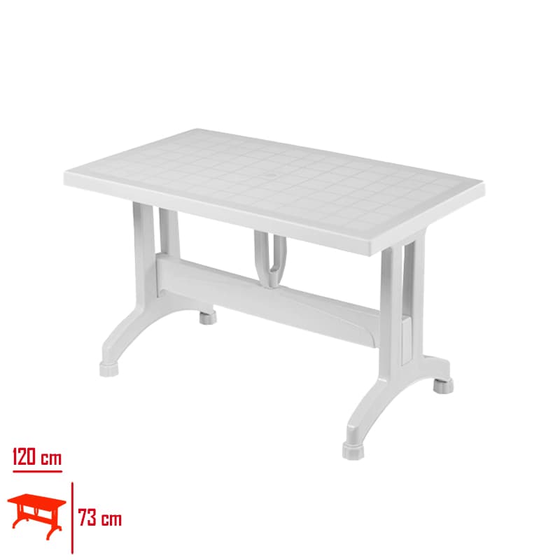 Koknar Plastik Ayaklı Masa 70x120 cm Beyaz Koknar Plastik Ayaklı Masa 70x120 cm Beyaz - Görsel 1