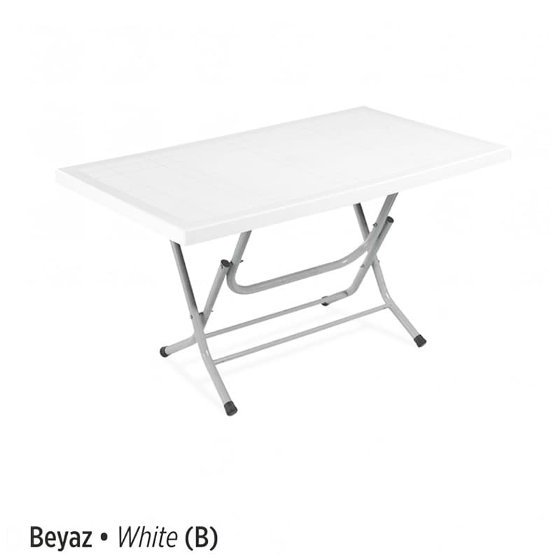 Selvi Masa 80x140 cm Metal Ayak Beyaz Selvi Masa 80x140 cm Metal Ayak Beyaz - Görsel 1