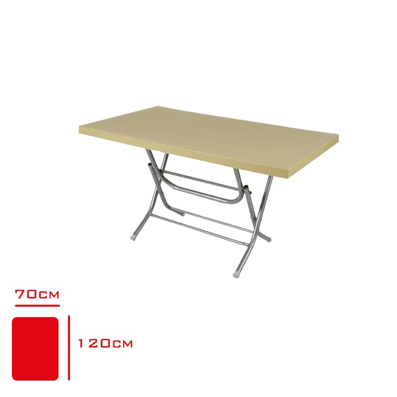 Selvi Masa 80x140 cm Metal Ayak Bej Selvi Masa 80x140 cm Metal Ayak Bej - Görsel 1
