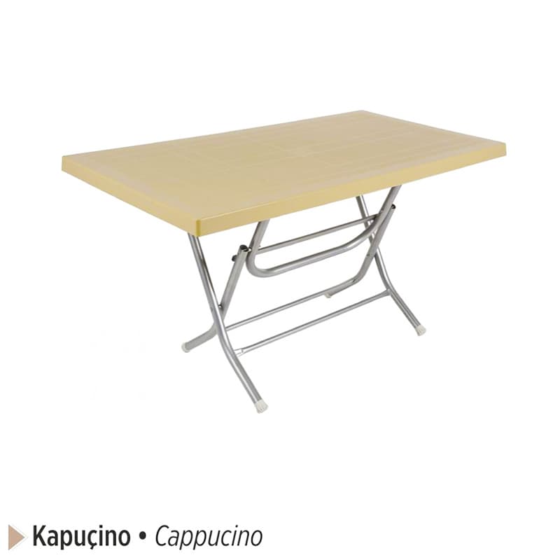 Selvi Masa 80x140 cm Metal Ayak Cappuccino Selvi Masa 80x140 cm Metal Ayak Cappuccino - Görsel 1