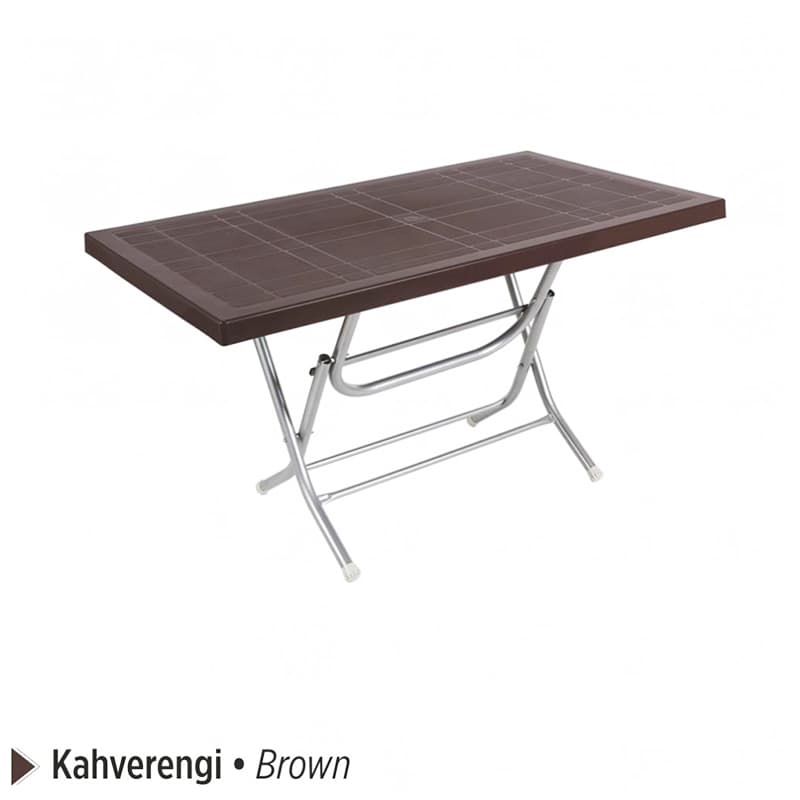 Selvi Masa 80x140 cm Metal Ayak Kahverengi Selvi Masa 80x140 cm Metal Ayak Kahverengi - Görsel 1